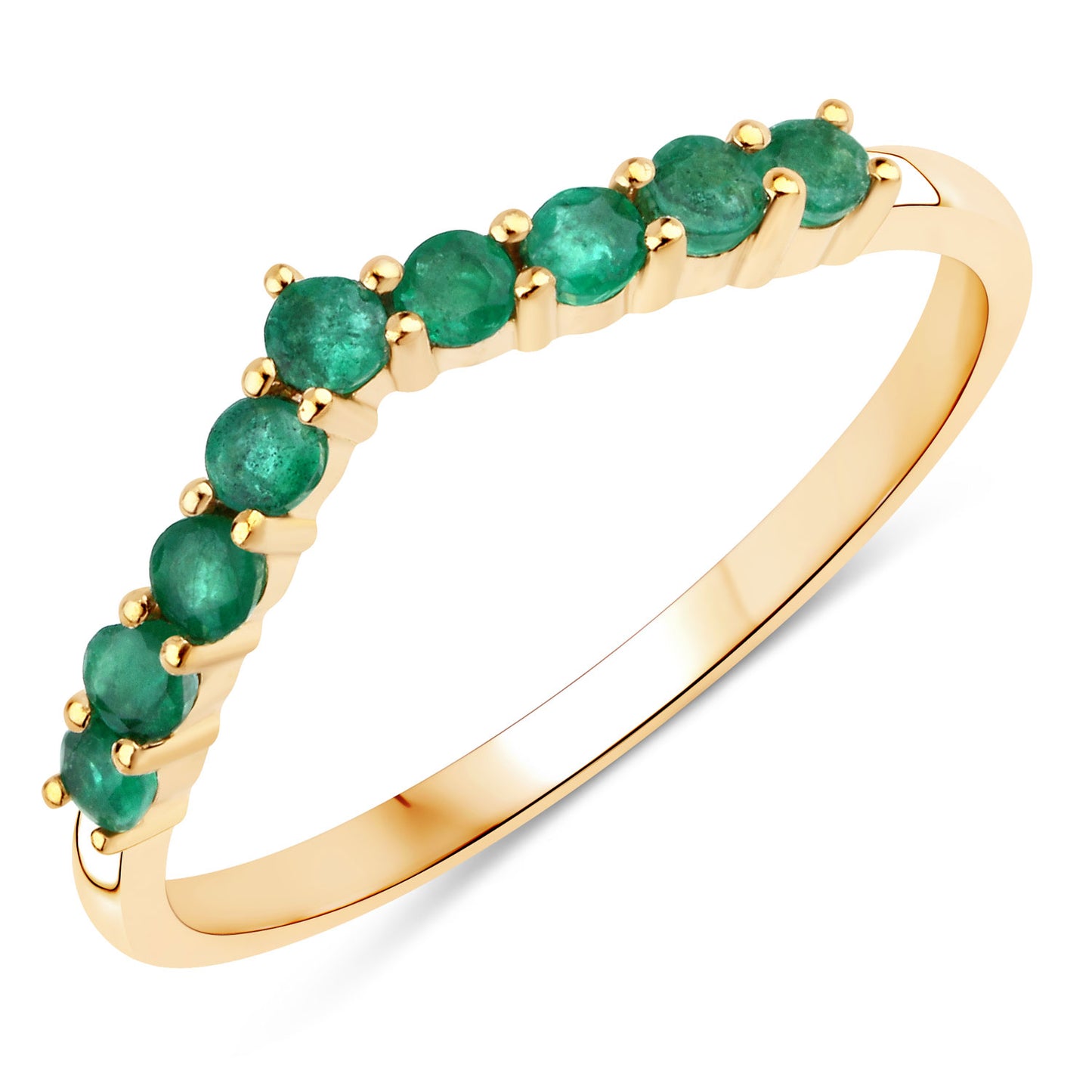Zambian Emerald Round Ring
