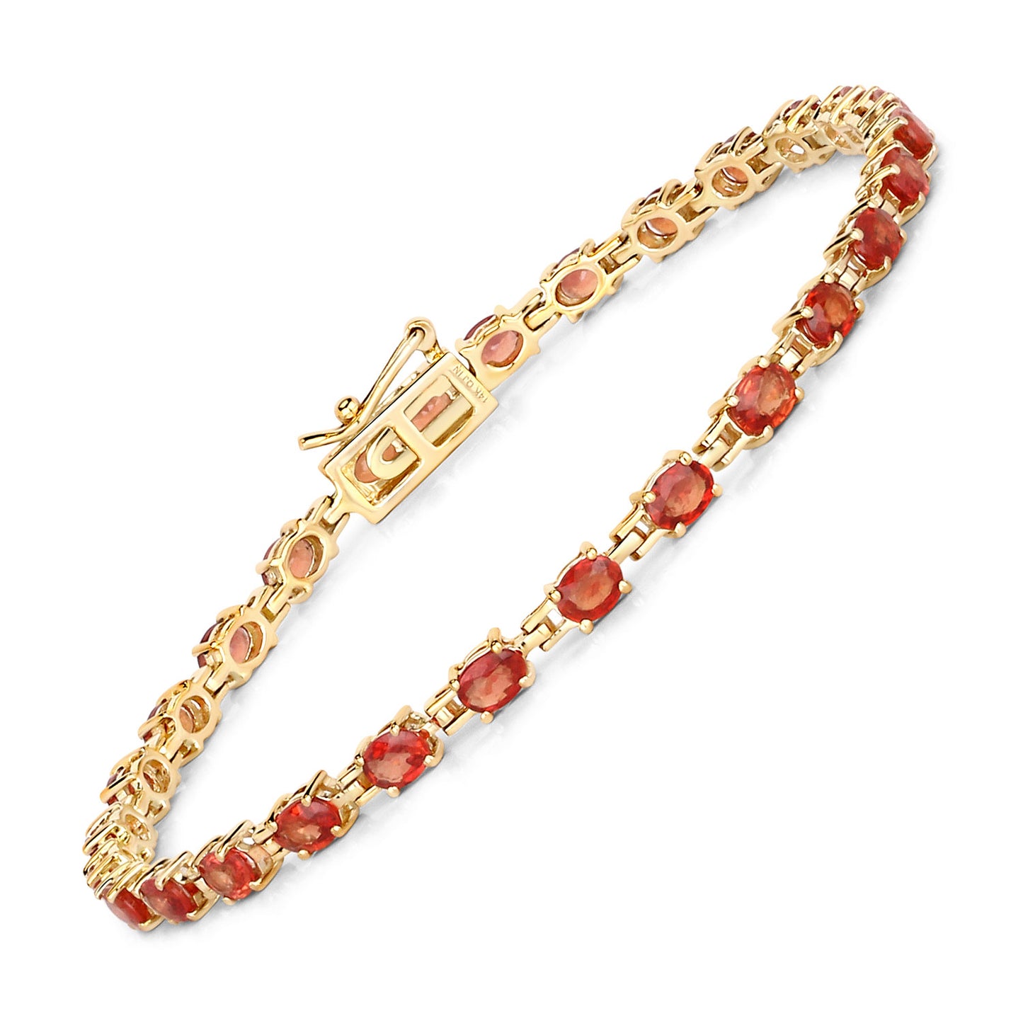 Orange Sapphire Bracelet