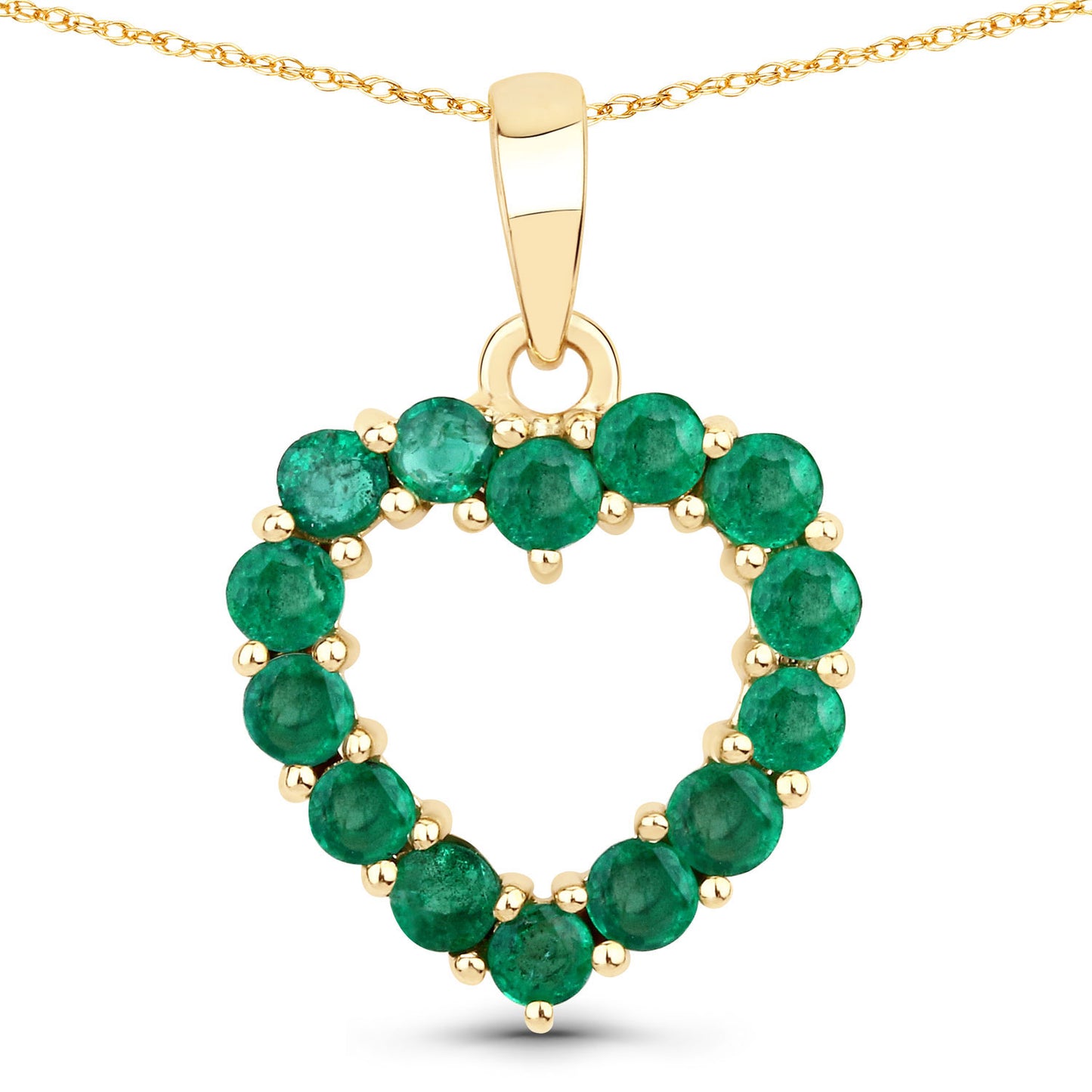 Zambian Emerald Heart Pendant