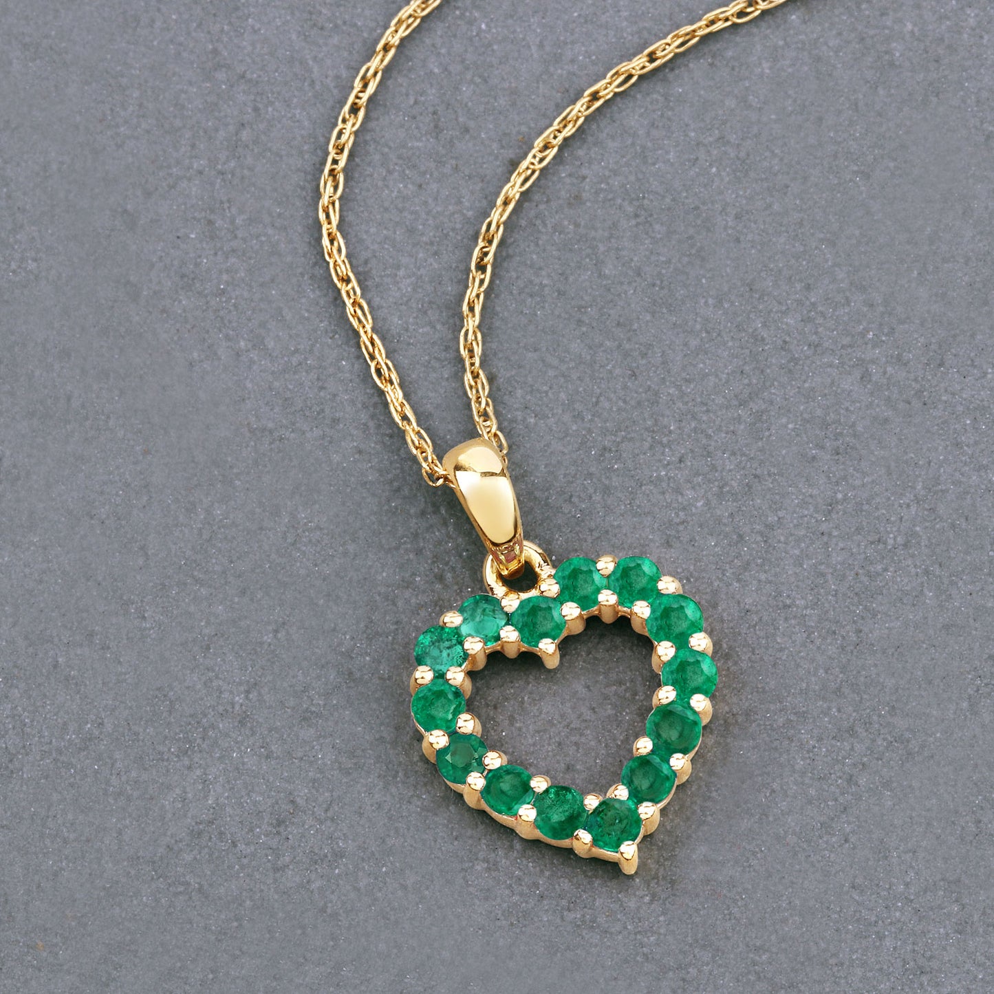 Zambian Emerald Heart Pendant