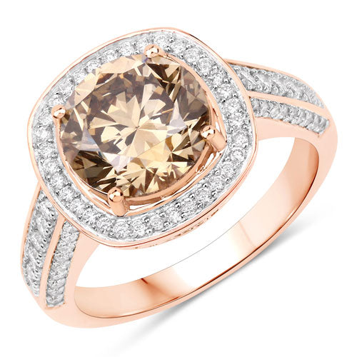 3.01 Carat Brown Diamond Ring