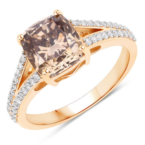 3.03 Carat Brown Diamond Ring