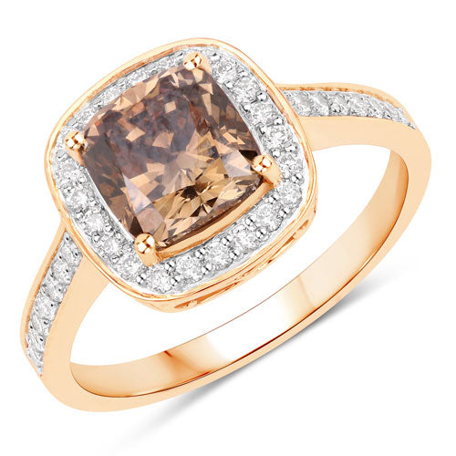 2.19 Carat Brown Diamond Ring