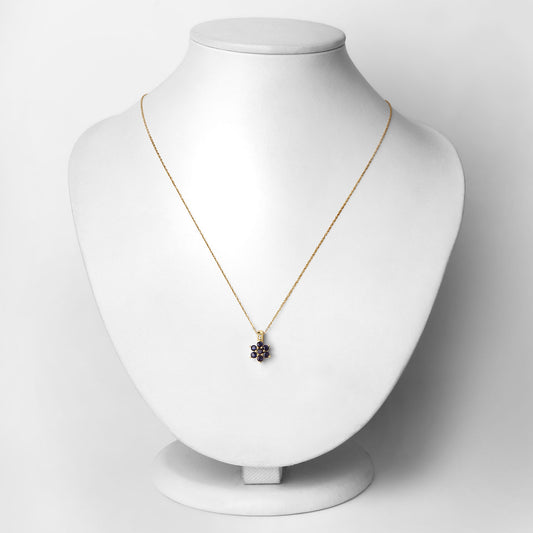 Blue Sapphire Round Pendant