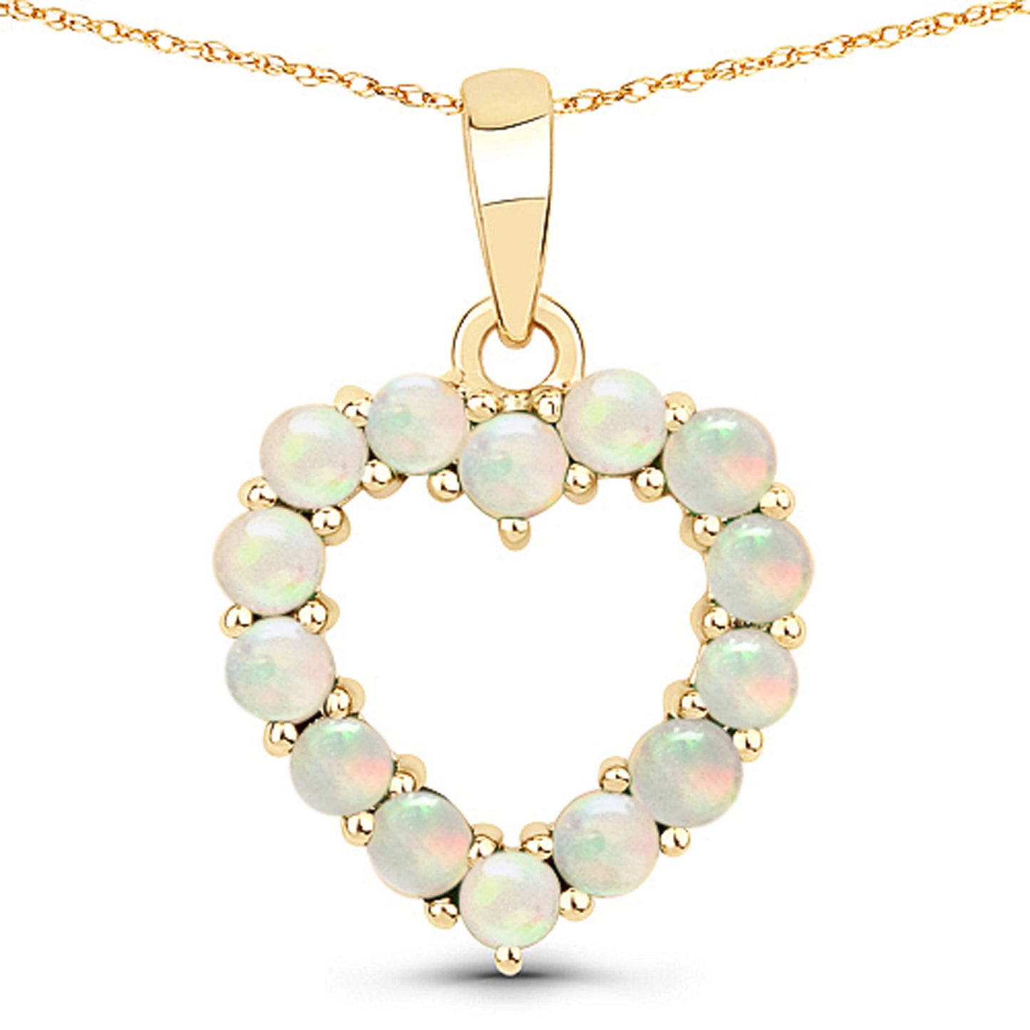 Ethiopian Opal Heart Pendant