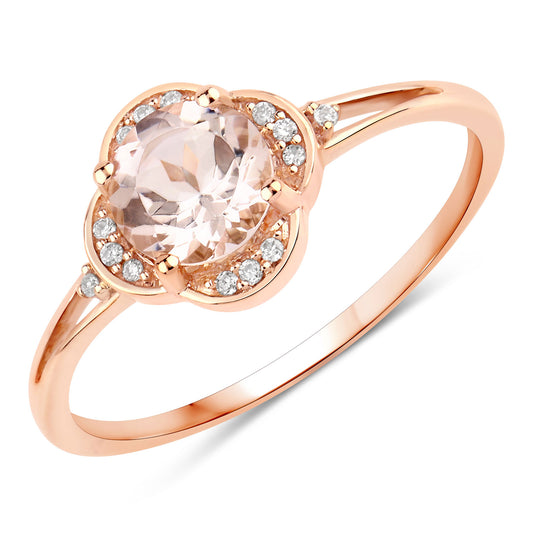 Morganite Round Ring