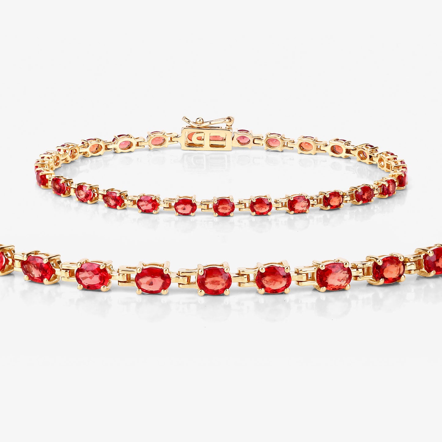 Orange Sapphire Bracelet