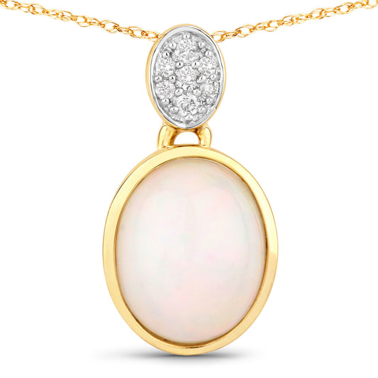 Ethiopian Opal Oval Pendant