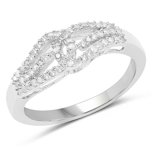 White Diamond & Silver Ring
