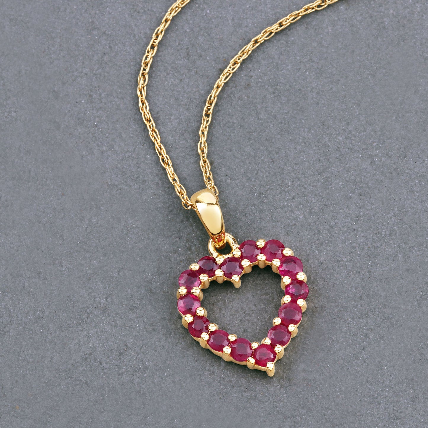 Ruby Heart Pendant