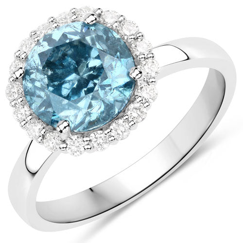Sky Blue Diamond Ring